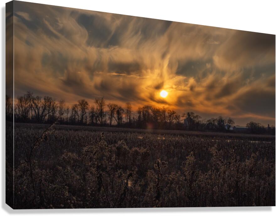 McLaughlin Bay Wildlife Reserve sunset Canvas Print